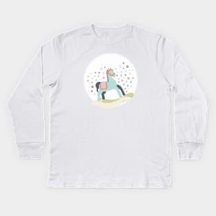 Rocking Horse Kids Long Sleeve T-Shirt